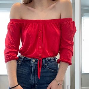 Pac Sun tie front crop top